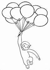 George Curious Coloring Pages Balloons sketch template