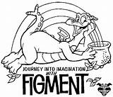 Coloring Figment Epcot sketch template