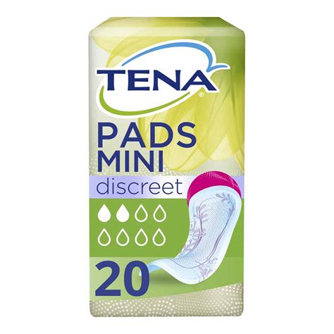tena lady discreet mini pads  pack wilko