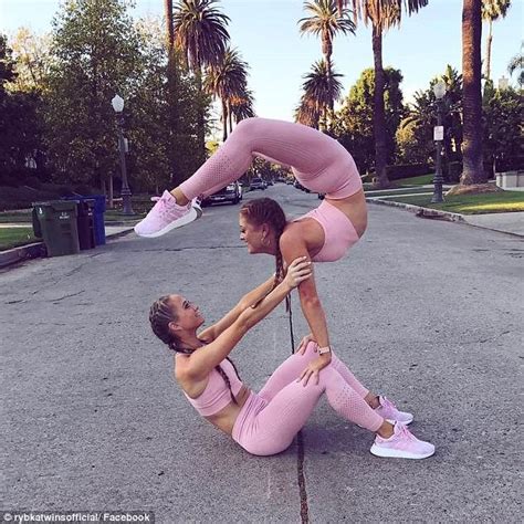 acrobatic twins and youtube stars flaunt their impressive flexibility the rybka twins