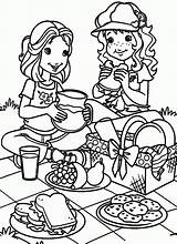 Picnic Coloring Pages Family Popular sketch template