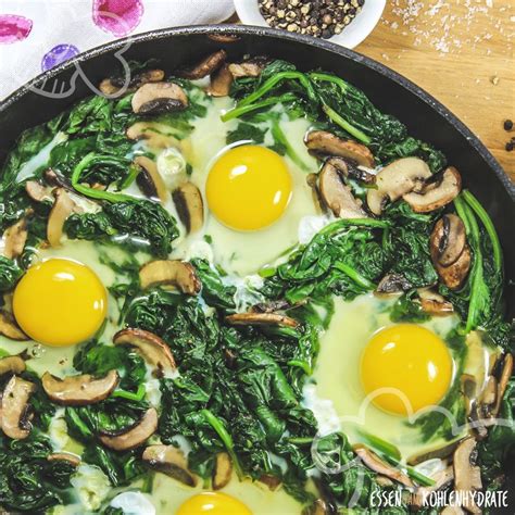 spinatpfanne mit ei rezept rezepte kalorienarmes
