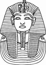 Egyptian Coloring Pages Pharaoh Drawing Mummy Sarcophagus Mask Ancient Cat Printable Egypt Nefertiti Tutankhamun Queen Colouring Drawings Statue Templates Getdrawings sketch template
