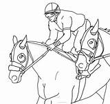 Horse Coloring Pages Race Riding Jockey Printable Racing Horses Kids Drawing Ausmalen Horseback Color Animal Cowboy Kindergarten Getdrawings Sturdy Getcolorings sketch template