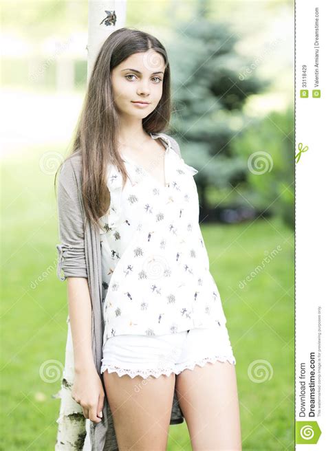 Beautiful Teen Girl Outdoor Stock Image Image Of Cute