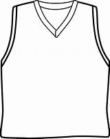 Jersey Basketball Clipart Plain Uniform Blank Template Clip Shirt Drawing Jerseys Cliparts Sleeve Outline Cartoon Library Court Transparent Sketch Vector sketch template