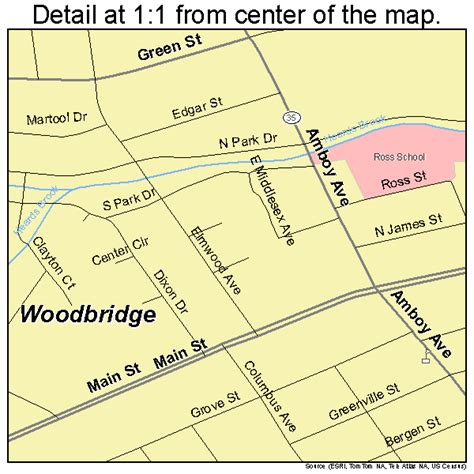 Woodbridge New Jersey Street Map 3481950