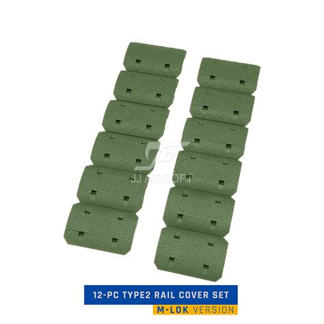 pc type  lok rail cover set od green jj airsoft