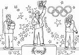 Olympic Colouring Winners Medal Pages Activity Games sketch template