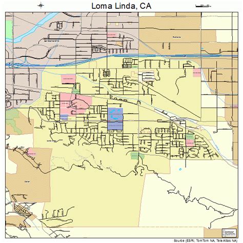 loma linda california street map