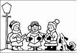 Carol Singers Christmas Coloring Cartoon Colouring Drawing Pages Kids Shack Opossums Choose Board Mitra Software Copyright sketch template
