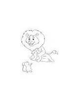 Lion Mouse Coloring Happy sketch template
