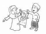 Keluarga Mewarnai Kartun Familia Coloriage Musulmane Footage Sketsa Yayimages Colourbox Alamy sketch template