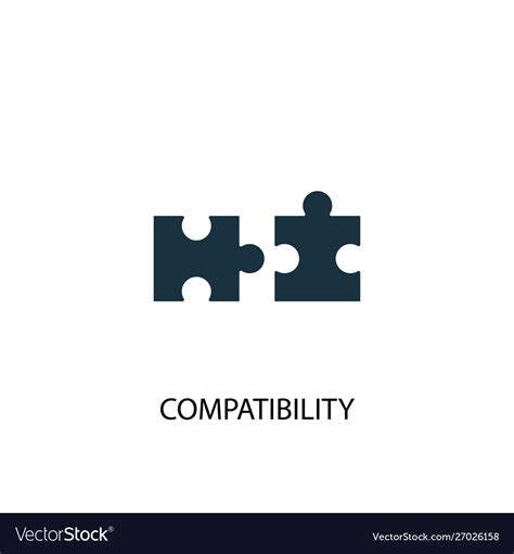 compatibility icon simple element royalty  vector image