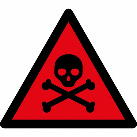 danger toxic warning attention caution hazard skull icon   iconfinder
