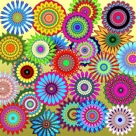 patterns kaleidoscopes colorful royalty  stock