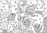 Pesci Ryby Peces Fishes Fische Poissons Kolorowanka Akwariowe Adulti Trois Druku Erwachsene Malbuch Justcolor Coloriage Jolis Rybki Avec Coloriages Aquatiques sketch template