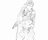 Snake Solid Gear Metal Views Coloring sketch template
