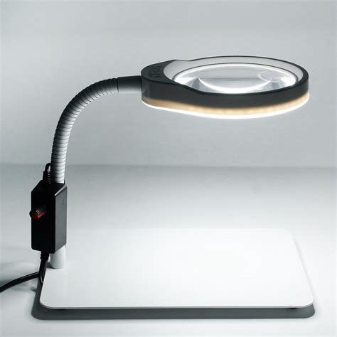 pd 032c 10 20x magnifier lamp magnifying glass with 48 led lights metal