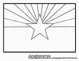 Coloring Arizona Flag State sketch template