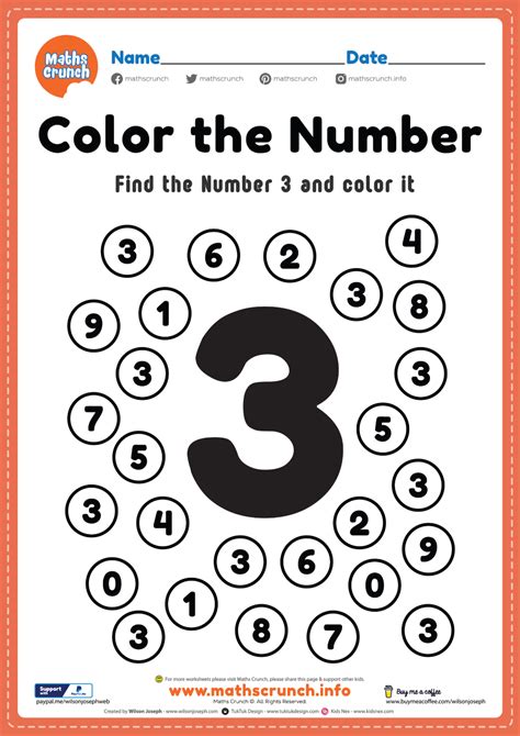 number worksheet number  worksheet math coloring maths crunch