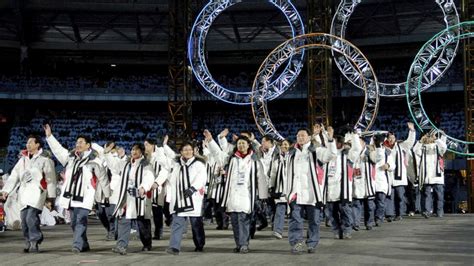 koreas  march   flag  olympics abc houston