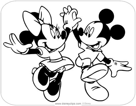 mickey  minnie mouse coloring pages disneyclipscom
