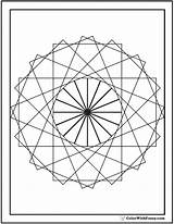 Geometric Coloring Pages Circle Print Designs Ferris Wheel Detailed Customize Colorwithfuzzy sketch template