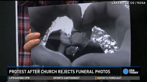 church rejects lesbian s funeral photos sparks protest