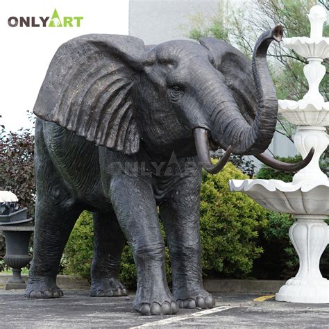 garden bronze sitting elephant statue  decoration oae  onlyart