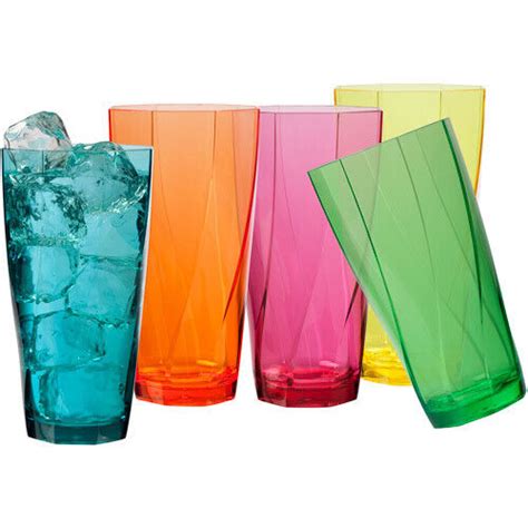 Classic Cups 20 Pc Set Drinkware Multi Colored Everyday Drinking