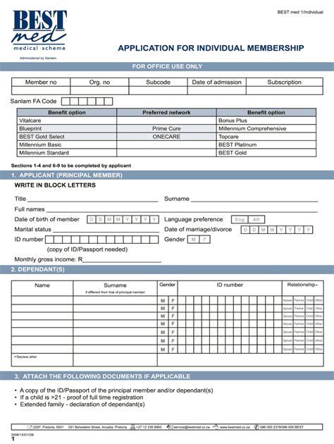 bestmed application form fill  printable fillable blank