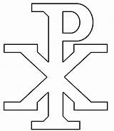 Simboli Rho Cristiani Ornaments Monogramma Catholic sketch template