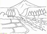 Pemandangan Sketsa Gunung Koleksi Silahkan Lainnya Simak sketch template