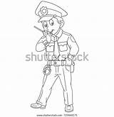 Walkie Policeman Talkie sketch template