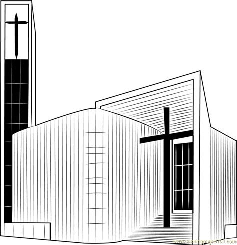 christian church coloring page  kids  churches printable