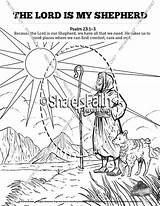 Psalm 23 Coloring Shepherd Lord Sunday School Pages Drawing Bible Kids Story Paintingvalley sketch template