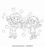 Coloring Bubbles Pages Blowing Getcolorings Getdrawings sketch template
