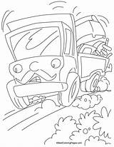 Coloring Truck Loaded Over sketch template