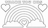 Nhs Thank Rainbow Colouring Poster Posters Printables sketch template