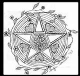 Coloring Pages Wiccan Pagan Wicca Printable Pentagram Pentacle Adults Drawing Color Colouring Mandala Getcolorings Getdrawings Drawings Children Jpeg Template Symbols sketch template