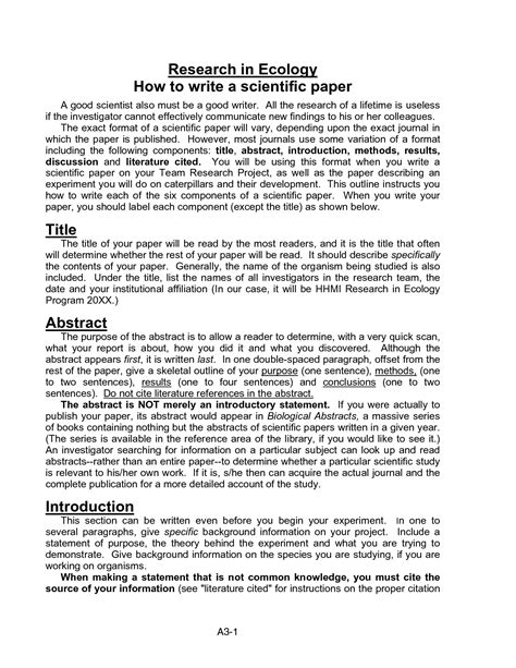 scientific research papers examples sample scientific research paper