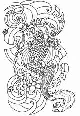 Coloring Tattoo Japanese Tattoos Pages Coloriage Tatouage Adulte Life Therapy Stress Anti Adult Colouring Dessin Japonais Color Coloriages Femme sketch template