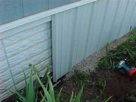 mobile home metal skirting underpinning   install pinterest house  remodeling ideas