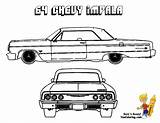 Coloring Pages Car Chevrolet Chevy Muscle Cars 1964 Impala Clipart American Dodge Camaro Old Charger Print Yescoloring Colouring Lowrider Color sketch template