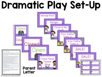 flower shop dramatic play pack   teaching zoo tpt