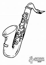 Saxofone Instrumentos Musicais Desenho sketch template