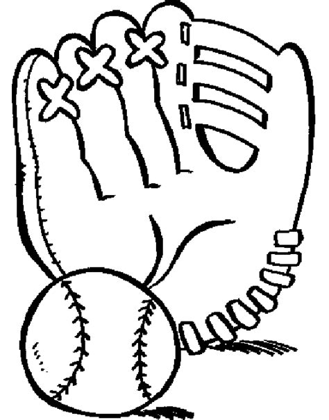 baseball glove coloring pages