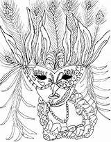 Mardi Gras Dead sketch template