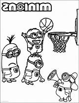 Coloring Basketball Pages Minion Disney Kids Beautiful sketch template